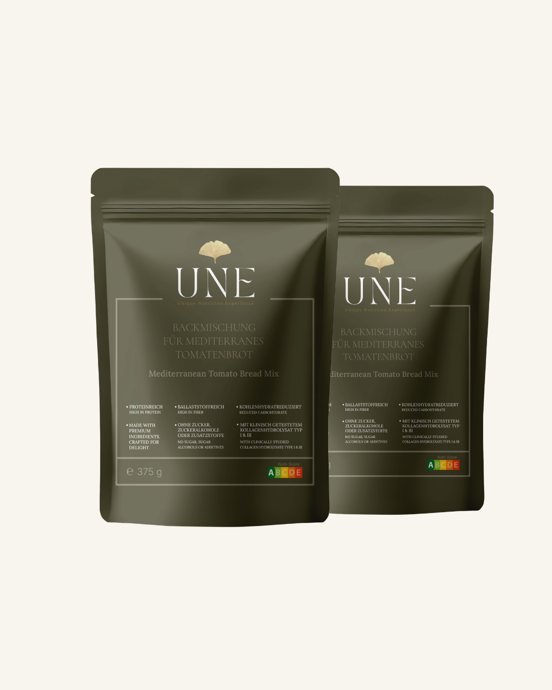 Backmischung für mediterranes Tomatenbrot von UNE, proteinreich, low carb und ballaststoffreich