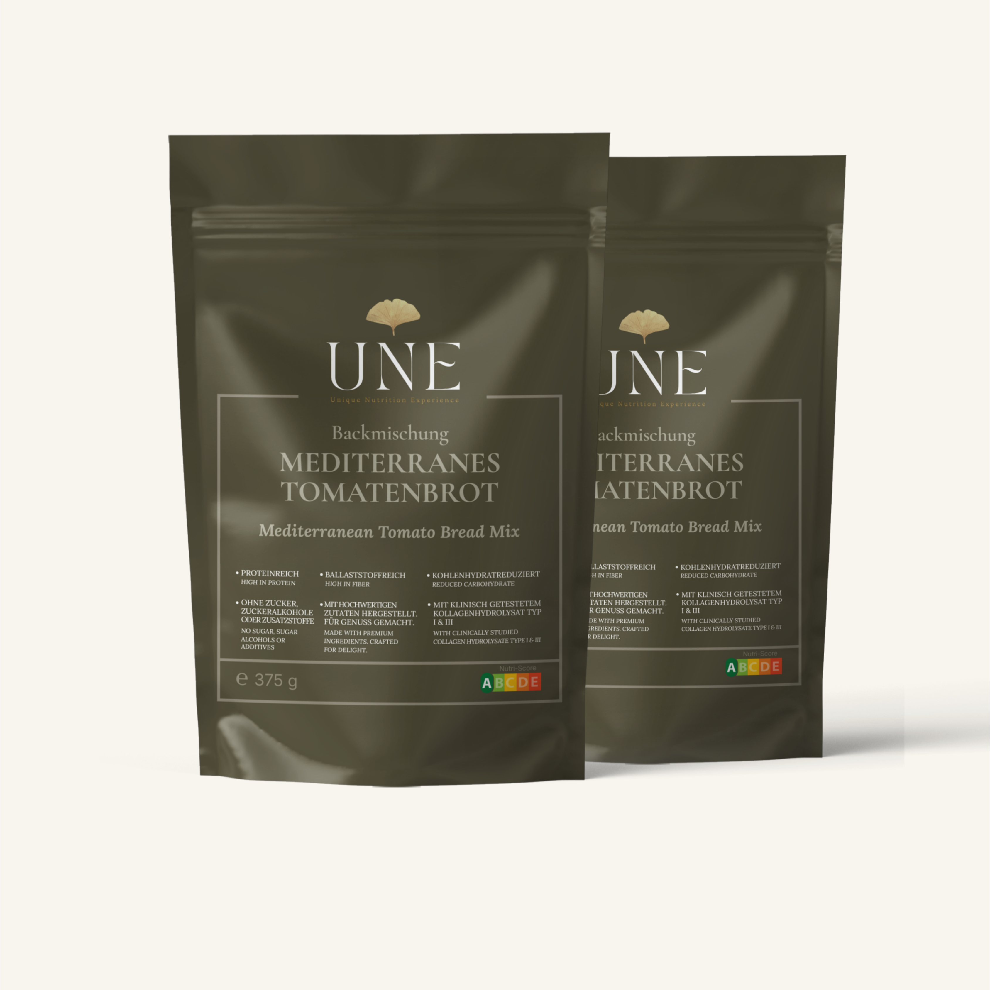 Backmischung für mediterranes Tomatenbrot von UNE, proteinreich, low carb und ballaststoffreich