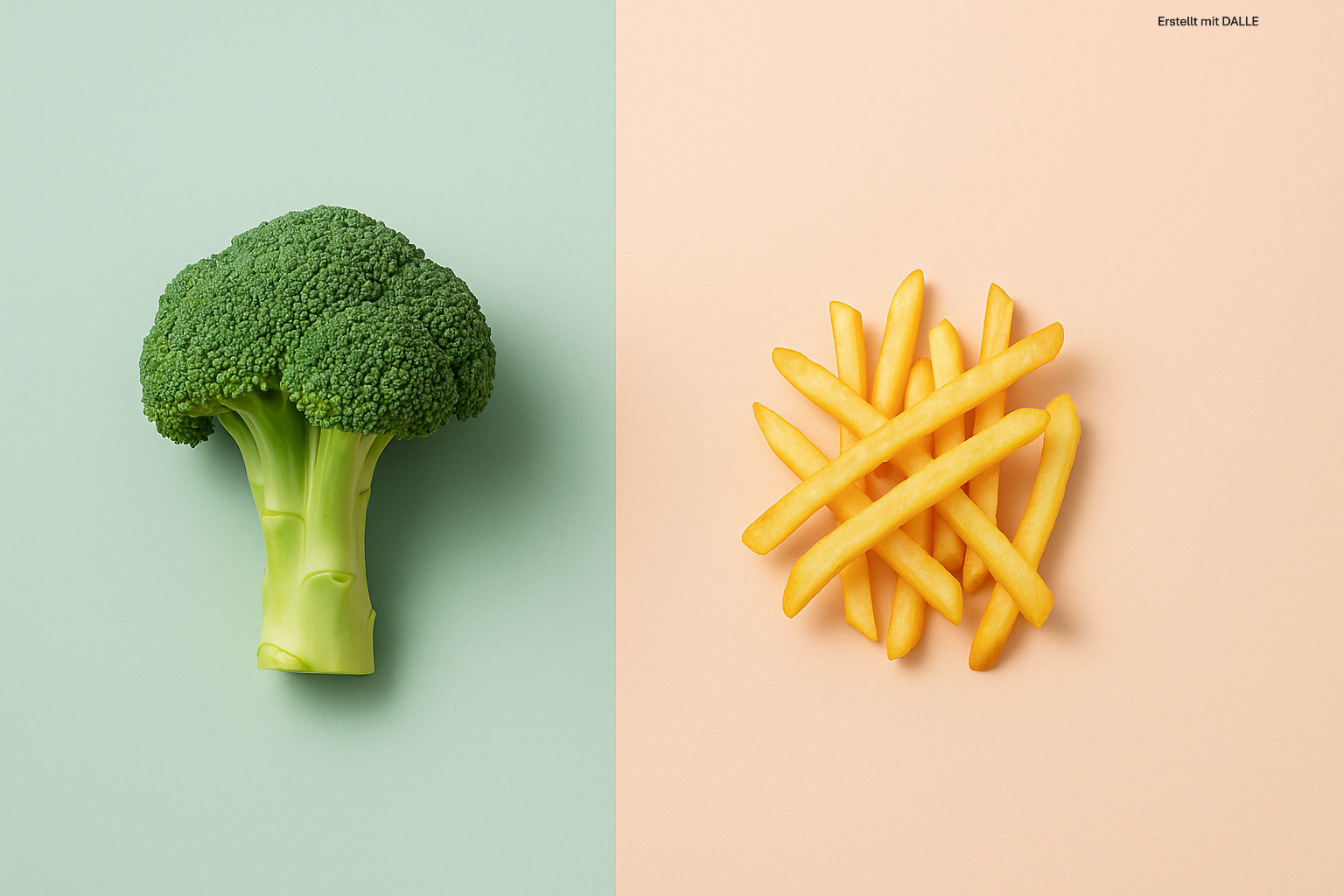 Kalorie ist nicht gleich Kalorie – Pommes und Brokkoli im Vergleich