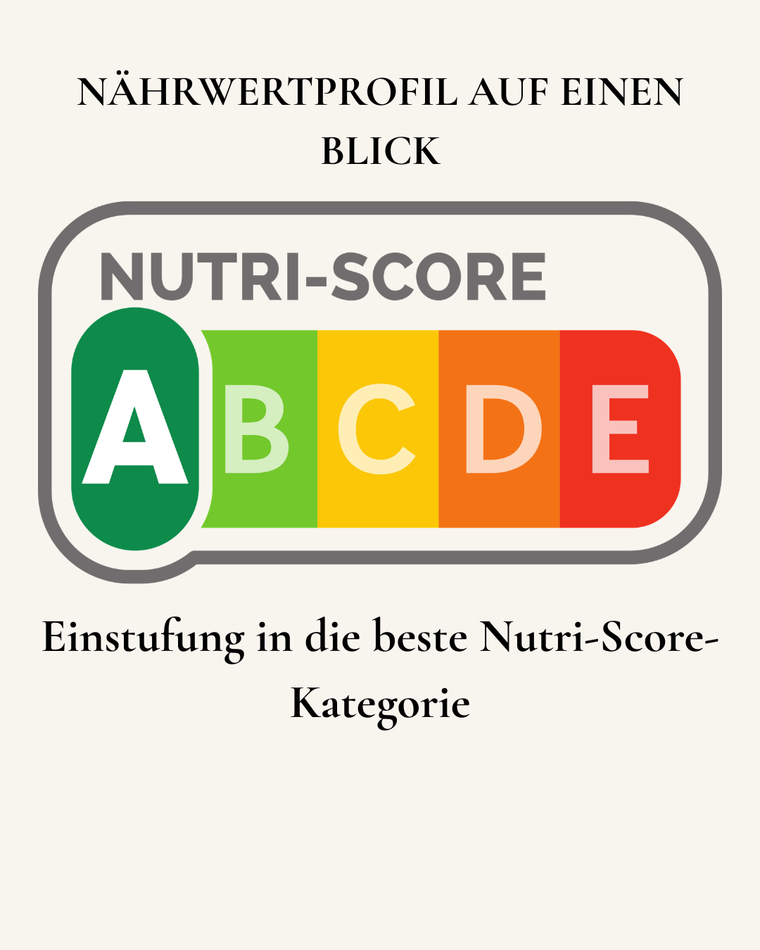 Nutri-Score A der Keto Schokokuchen Backmischung von UNE Foods